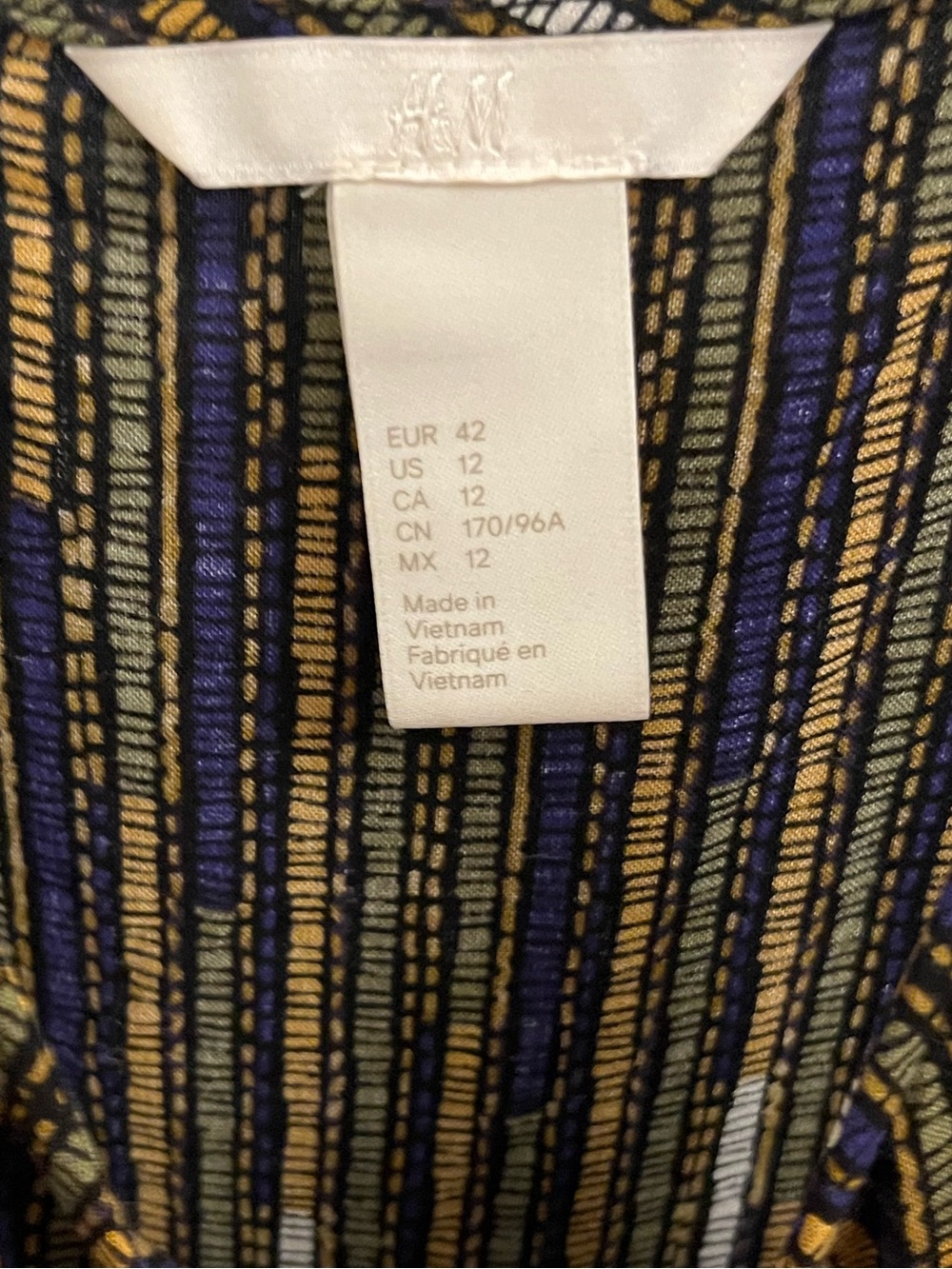 H&M Black Maxi Skirt with Gold and Silver Metallic Stripes - Picture 2 of 2